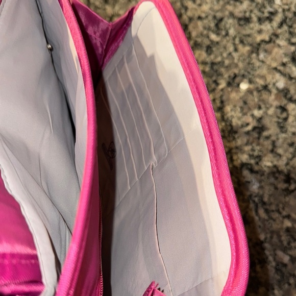 Travelon anti theft Pink nylon unisex Crossbody Bag EUC - Picture 11 of 16